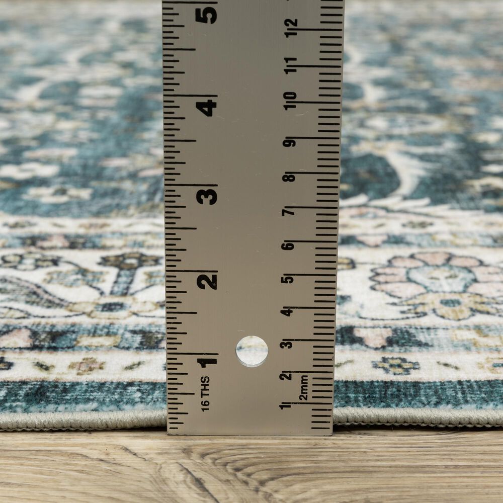 Oriental Weavers Sumter 5&#39; x 7&#39; Teal and Ivory Area Rug, , large