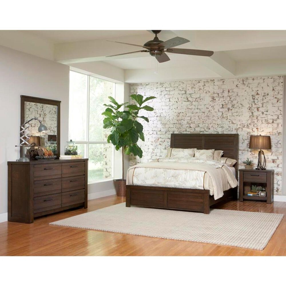 Samuel Lawrence Ruff Hewn 4 Piece Queen Bedroom Set in Tobacco, , large