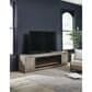 Ashley Krystanza 92" TV Stand with Electric Fireplace in Weathered Gray, , large