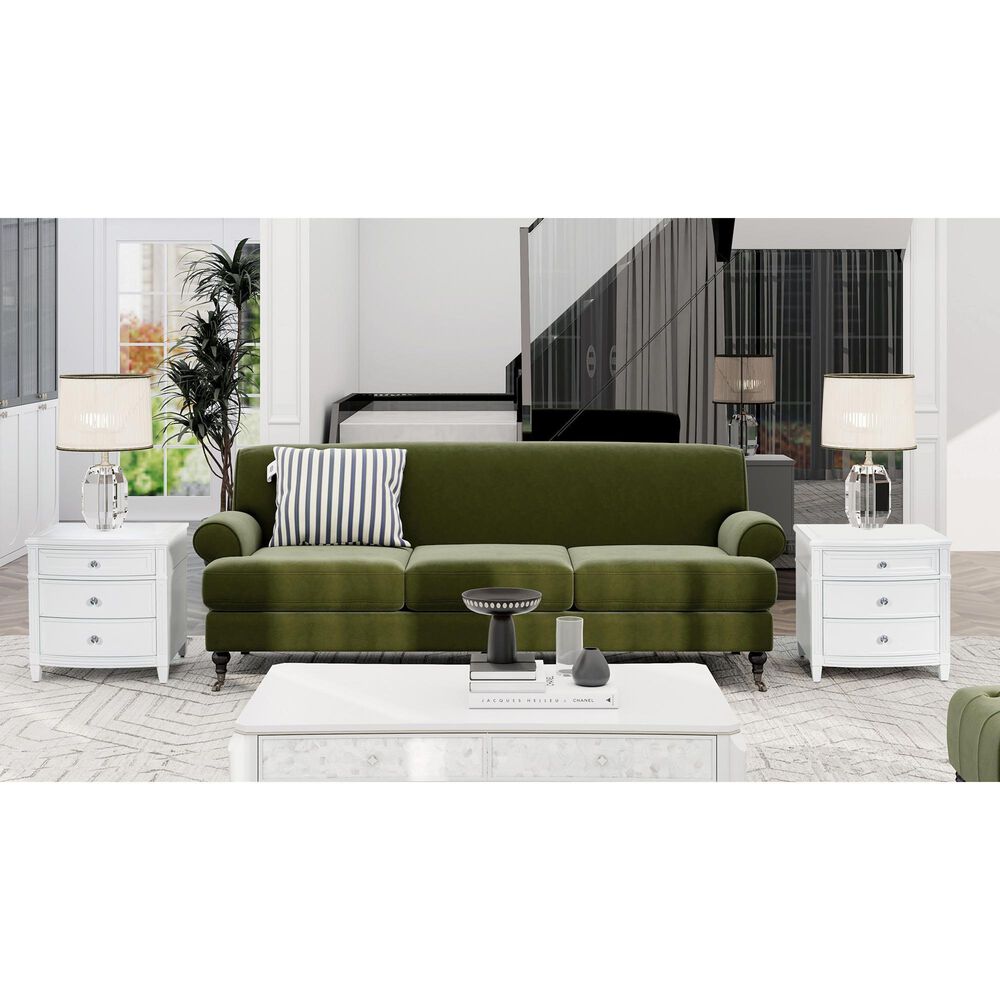 Jennifer Taylor Home Dauphin End Table in Merino White, , large