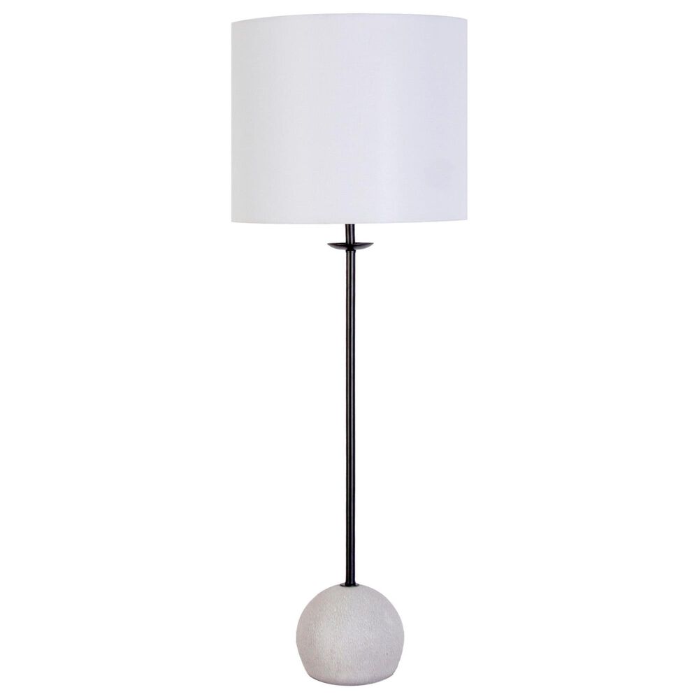 Classy Art Wholesalers Urban Sphere Concrete Buffet Lamp in Matte Black, , large
