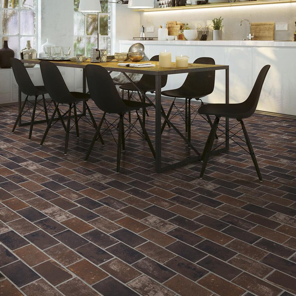 MS International Brickstone Capella Red 5" x 10" Porcelain Tile, , large