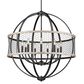 Golden Lighting Roost 9-Light Chandelier with Chicken Wire Shade in Matte Black, , large