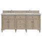 James Martin Vanities Lorelai 72" Double Bathroom Vanity in Whitewashed Oak with 3 cm Eternal Jasmine Pearl Silestone Top, Rectangular Sinks and FreePower Wireless Charger, , large