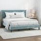 Richlands Furniture Demore King Platform Bed with Light Aqua Blue Upholstery in Black, , large