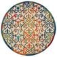 Nourison Aloha Damask 7"10" Round Multicolor Indoor/Outdoor Area Rug, , large