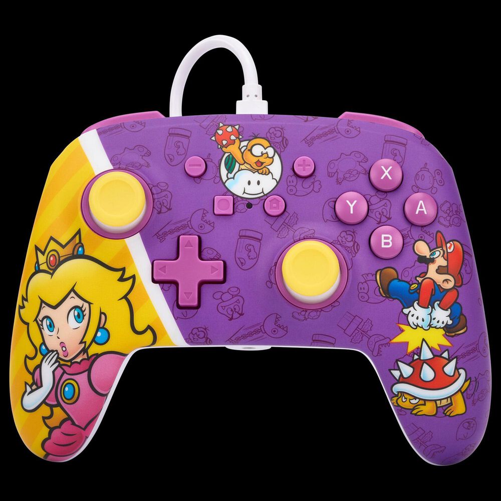 PowerA Enhanced Wired Controller for Nintendo Switch in Princess Peach Battle, , large