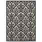 Nourison Damask DAS02 2"3" x 3"9" Black and White Area Rug, , large