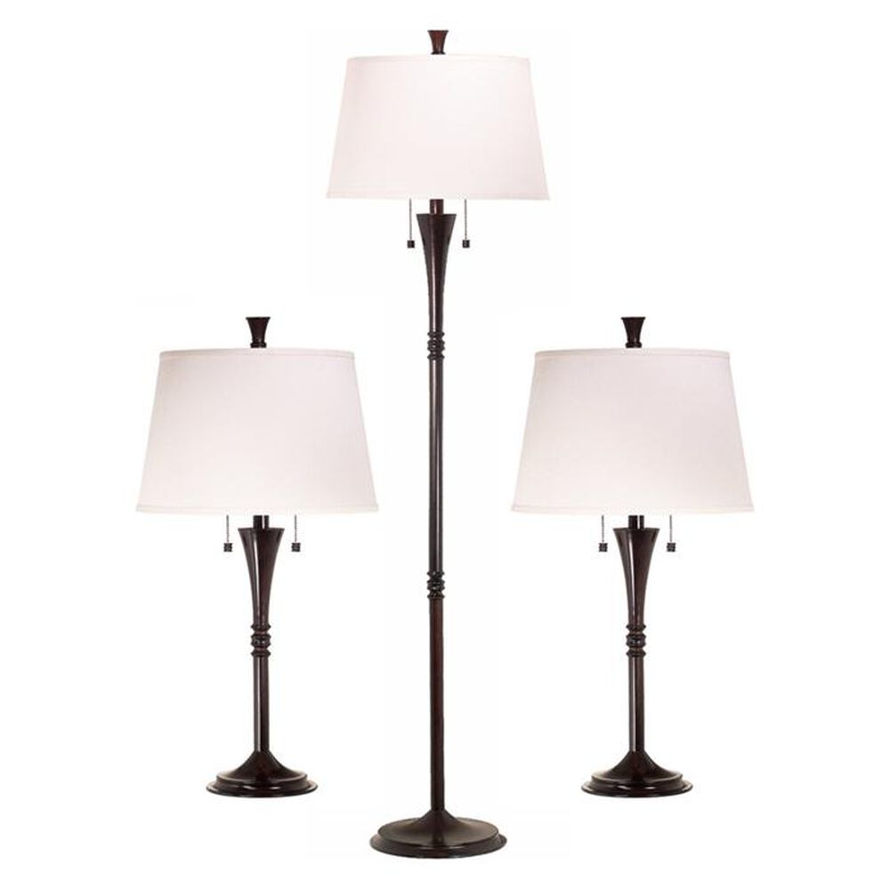 Kenroy Park Avenue 3 Piece Lamp Set in Oil Rubbed Bronze, , large