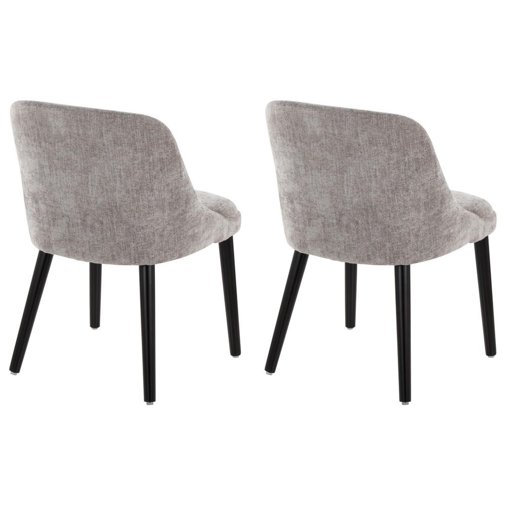 Lumisource Rina Side Chair with Grey Cushion in Black &#40;Set of 2&#41;, , large