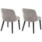 Lumisource Rina Side Chair with Grey Cushion in Black (Set of 2), , large