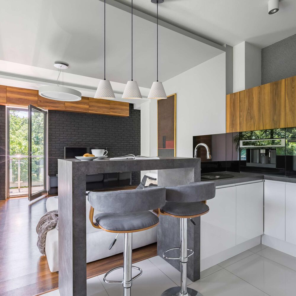 Golden Lighting Clarus 8" 1-Light LED Pendant in White Sandstone, , large