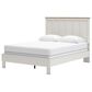 Ashley Linnocreek Queen Panel Bed in White and Warm Brown, , large