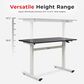 Sunny Health & Fitness Multi-Purpose Air-Drive Adjustable Standing Desk in Black and Grey, , large
