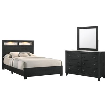 Crown Mark Cadence 3-Piece King Bedroom Set in Black and White, , large