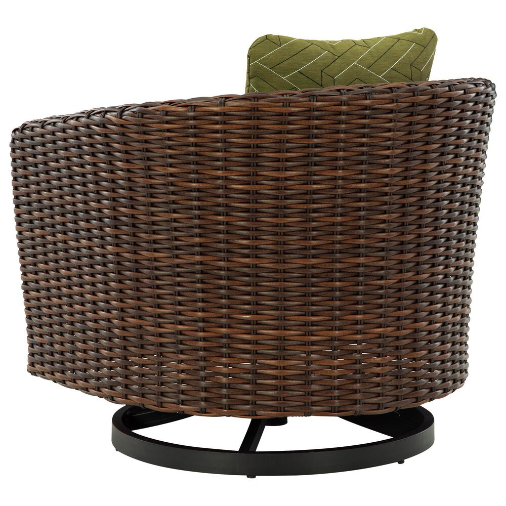 Ashley Horizon Hall Swivel Lounge Chair in Green, , large