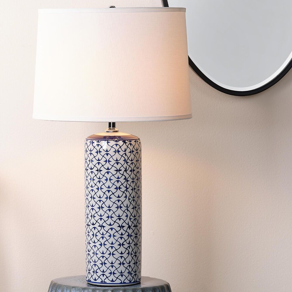 Splendor Living Ashtonleigh Table Lamp in Blue and White, , large