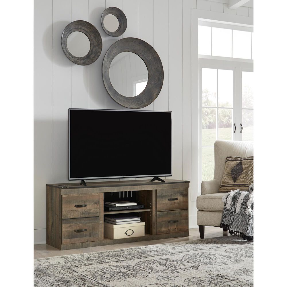Ashley Trinell 60&quot; TV Stand in Brown, , large