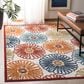 Safavieh Cabana CBN801A 6" x 9" Creme and Red Indoor/Outdoor Area Performance Rug, , large