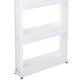 Timberlake Lavish Home Slim Slide Out 5 -Tier Storage Tower with Wheels in White, , large