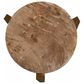 TimberHaus Large Petrified Slice Side Table in Black, Gold and Brown, , large