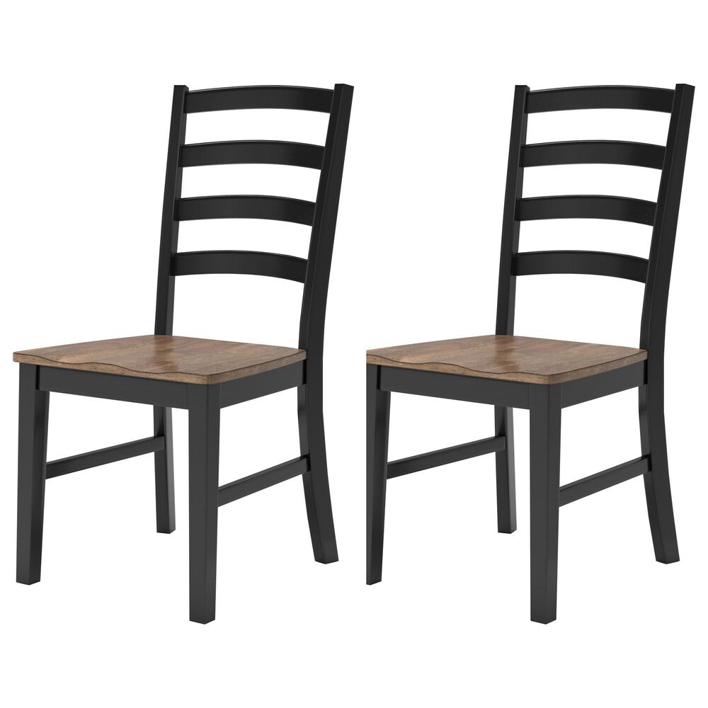 Ashley Wildenauer Dining Chair Set of 2 in Brown and Black, , large