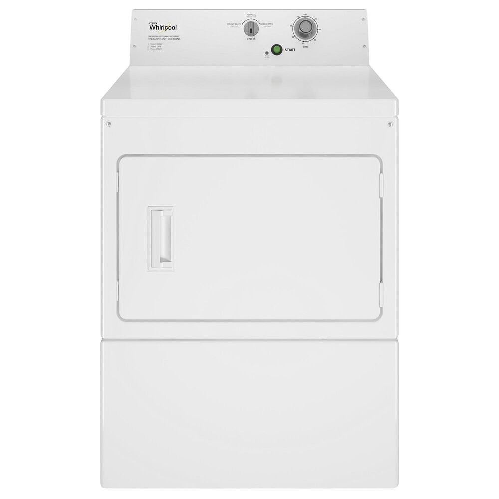 Whirlpool 27" Commercial Electric Single Pocket Dryer in White, , large
