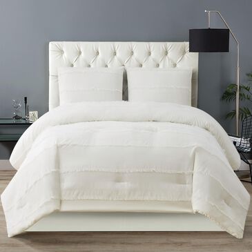 Pem America Kristen 3-Piece King Comforter Set in White, , large