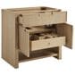 James Martin Vanities Solene 36" Single Bathroom Vanity in Seaside Oak with 3 cm Charcoal Soapstone Quartz Top and Rectangular Sink, , large