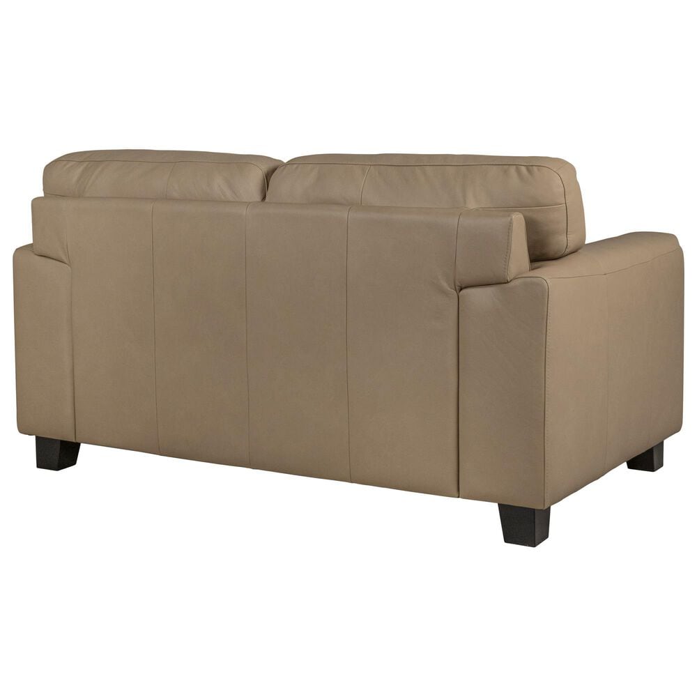 Chateau D&#39;ax Leather Stationary Loveseat in Tan, , large