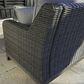 Ashley Elite Park Stationary Patio Loveseat with Cushion in Gray, , large