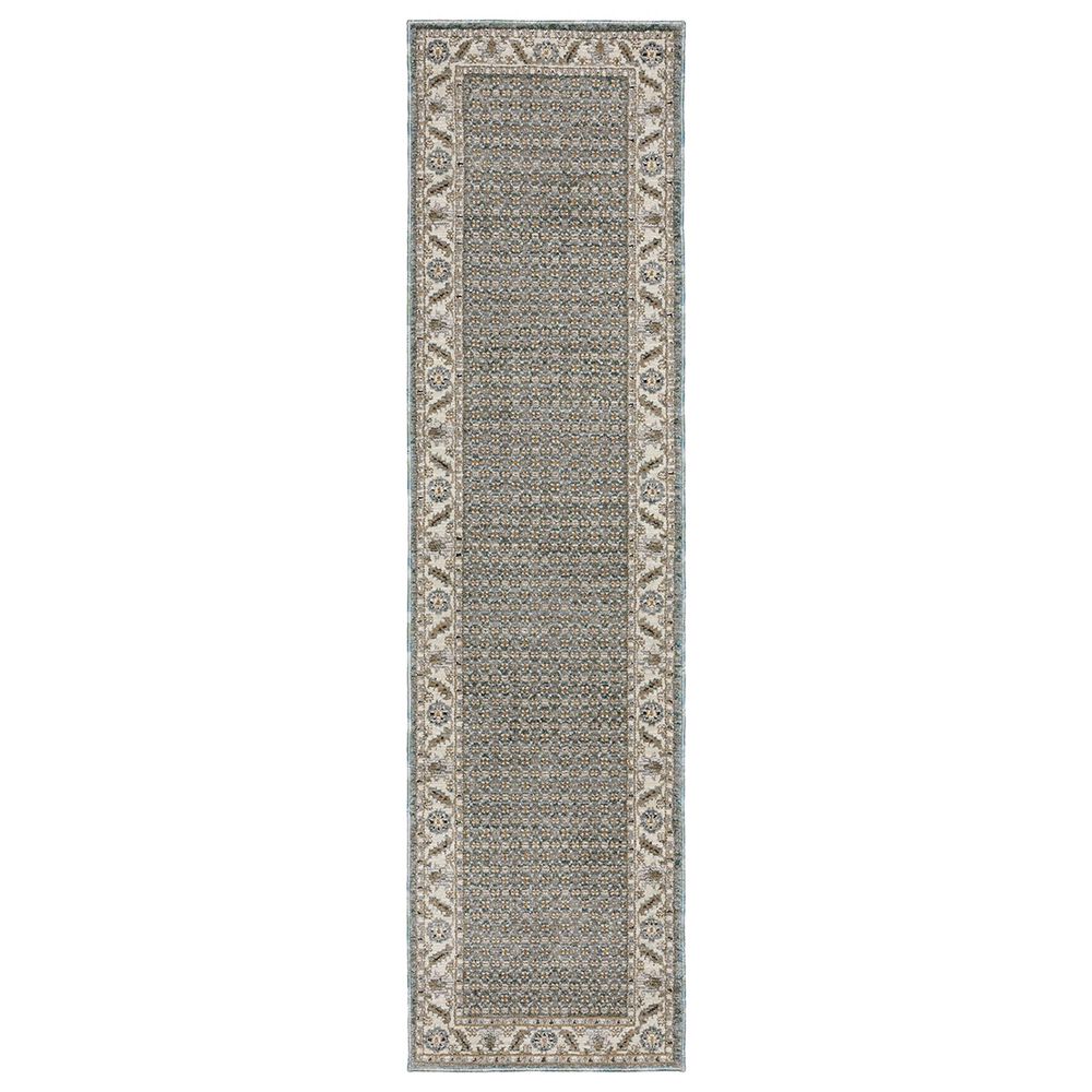 Oriental Weavers Andorra 2"3" x 8" Blue and Ivory Runner, , large