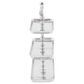 Novogratz 3-Tier Metal Rectangle Server in Silver, , large