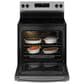 GE Appliances 30" Freestanding Electric Range with Self-Clean and 4 Burners in Stainless Steel and Black, , large