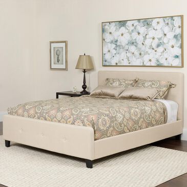 Flash Furniture Tribeca Queen Platform Bed in Beige, , large