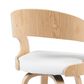 Armen Living Shelly Swivel Bar Height Stool in Oak, , large