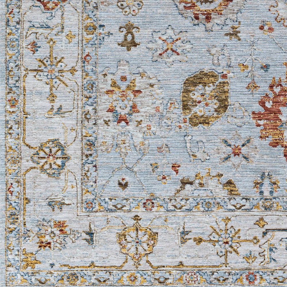 Surya Reina REN-2306 Light Gray, Cream, Denim, Rust, Mustard and Olive 5' x 7'5" Area Rug, , large