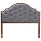 Baxton Studio Premala King Panel Headboard in Walnut Brown, , large