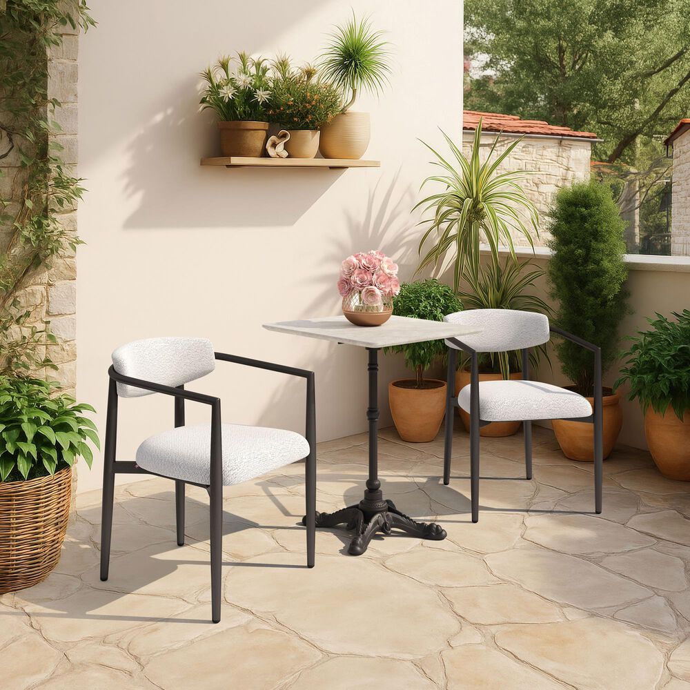 Zuo Modern Alfresco 24" Square Dining Table in Black and Gray - Table Only, , large