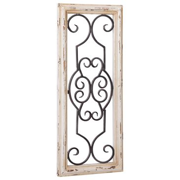 Maple and Jade 25" x 10" Wall Panel in Antique White and Black, , large