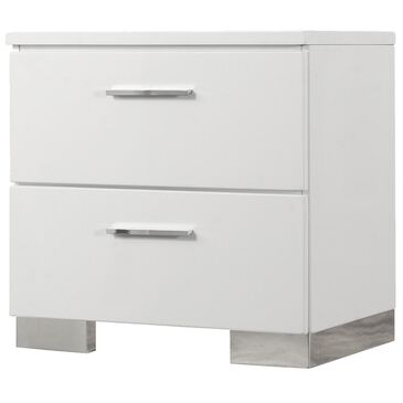 Pacific Landing Nightstand in High Gloss White, , large