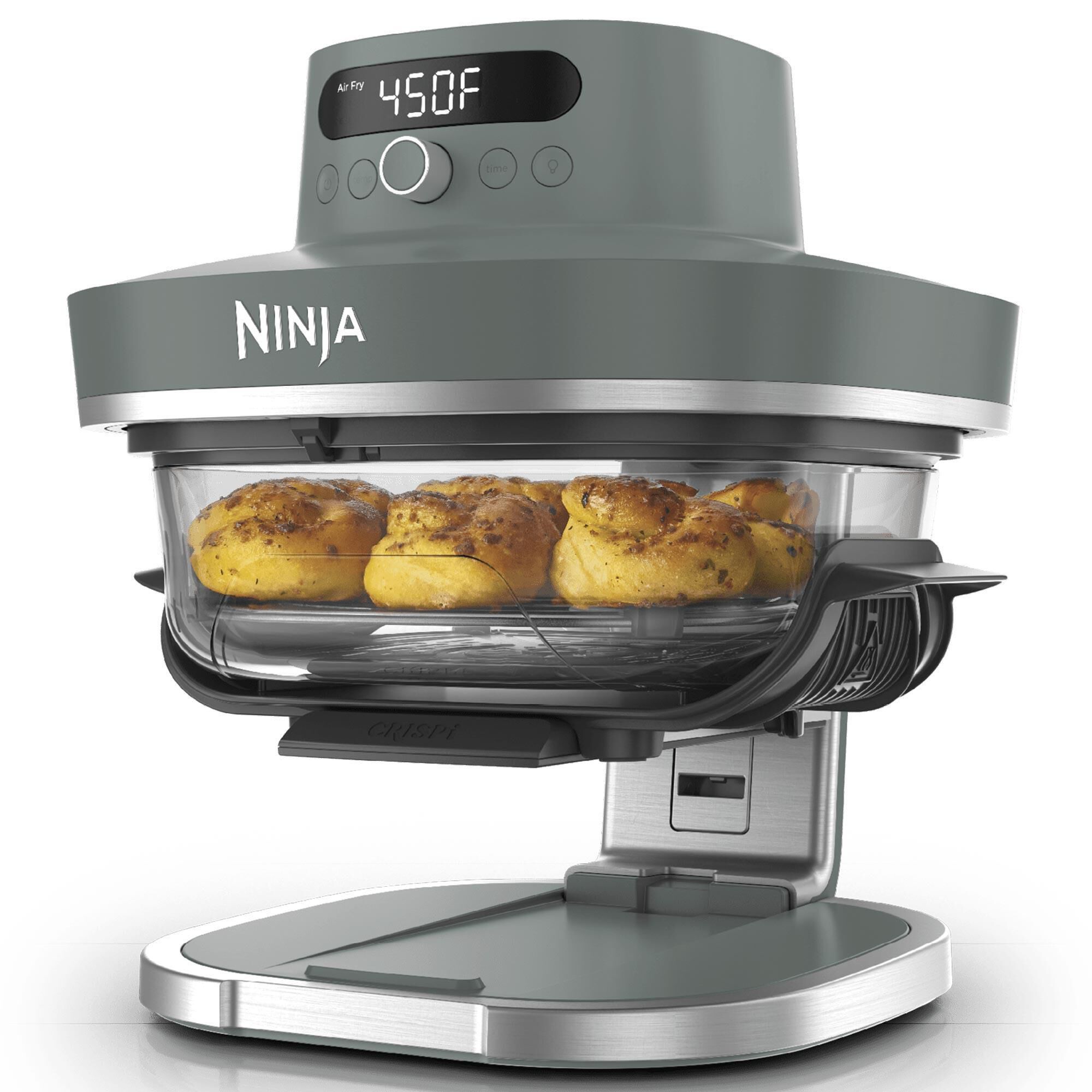 Ninja Crispi Pro 6-in-1 Countertop Glass Air Fryer in Ash Gray
