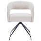 Impressions Vanity Miranda Vanity Chair with Cream Cushion in Black, , large