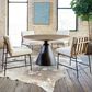 Four Hands Bronx Round Dining Table in Light Brushed Parawood and Dark Brown, , large