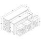 Linon Home Decor Westlee 5-Piece Rectangular Nesting Consoles and Stool Set in White and Light Brown, , large