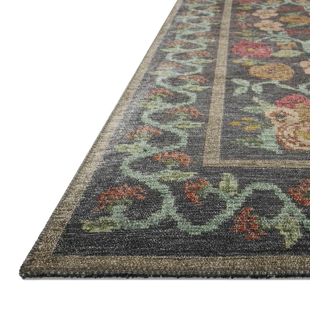 Rifle Paper Co. x Loloi Rosa 7&#39;6&quot; x 9&#39;6&quot; Black Area Rug, , large