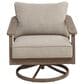 Ashley Harmony Headlands Outdoor Swivel Lounge Chair with Cushion in Natural and Gray, , large
