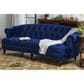 Jennifer Taylor Home La Rosa Victorian Chesterfield Tufted Stationary Sofa in Navy Blue Velvet, , large