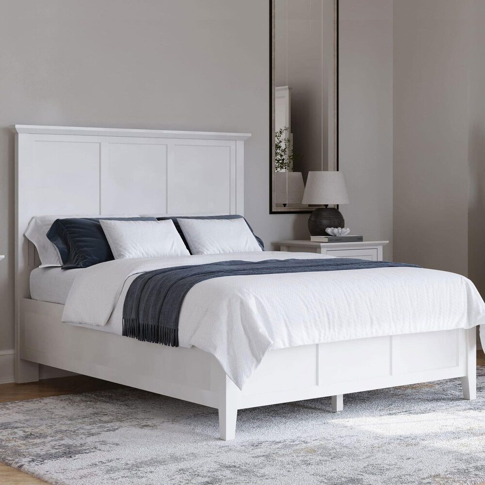 Urban Home Grace Eastern King Panel Bed in Snowfall White, , large