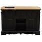 Linon Home Decor Pennfield Kitchen Island in Natural and Black Sand, , large